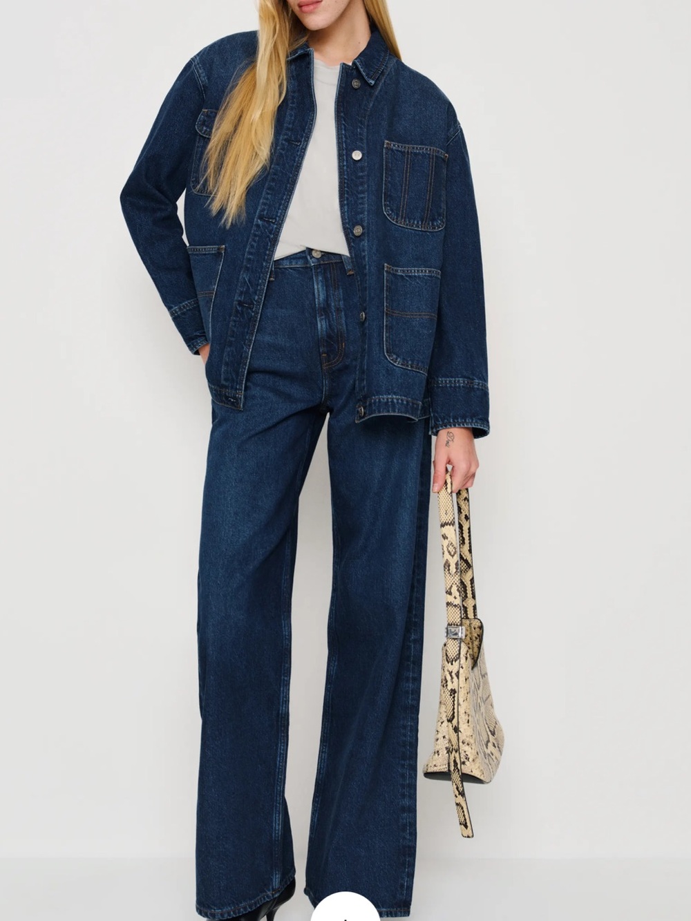 Reformation Indigo Denim Chore Jacket - NWOT